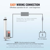 VEVOR Linear Actuator 12V 6Inch 0.55"/s High Speed 220lbs/1000N IP54 Protection V952-CGXXZXQ6INCHMYUQYV9