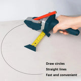 Professional Gypsum Board Cutter Kit with 5m Tape Measure & 5 Spare Blades Aluminum TPR Handle for V1232-QGJ001