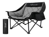 Levede Folding Camping Chair Extra Large Outdoor Portable Fishing Travel Seat OD1073-BK-AU