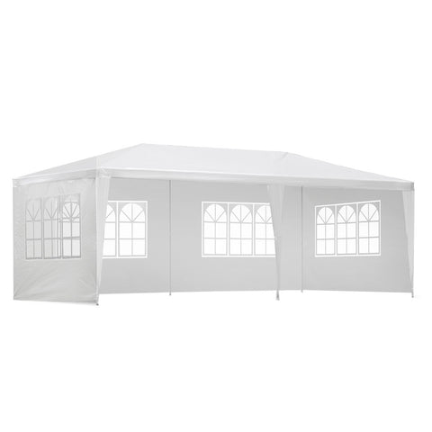 Instahut Gazebo 3x6m Marquee Wedding Party Tent Outdoor Camping Side Wall Canopy 4 Panel White GAZEBO-WED-C-FG-3X6-4W-WH