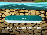 PVC Waterproof Tarp, 16.5 x 29.5 ft Heavy Duty PVC Tarpaulin, Tear-Proof and Weather-Proof, with V952-FSBLSPVCPVC59AFTUV0