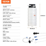 Fluid Extractor, 15 Liters Capacity, Pneumatic/Manual Oil Changer Vacuum Fluid Extractor with V952-SDCYQ15LQD20CAED3V0