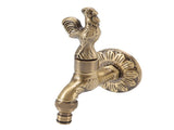 Antique Carved Faucet Bronze Copper Carp Retro Anti Rust Outdoor Garden Tap for Toilet G1/2in V1294-YM0717-3112220066812