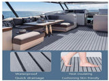 Light Gray Striped EVA Boat Flooring Mat, DIY Marine Deck Pad & Yacht Non-Slip Sheet V1221-XM-JBFHD-001