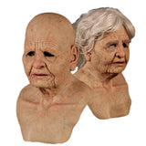 Halloween Latex Face Cover Novelty Old Man Horror Heagear for Masquerade Party V1294-YM0717-10178849