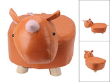 Cute Animal Footstool with Soft Padded Cushion and Prevent Slip Feet Small Footrest Stools for Kids V1294-YM0703-3116230004214