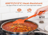 600F Heat Resistant Silicone Spatulas Kitchen Cooking Mixing Utensils and V1258-DP02-C-366
