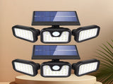 74 LED solar sensor lights with motion sensor, 3 brightness modes, outdoor wall lights, suitable for V1106-HEDJ-004