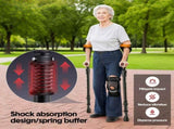 Pair of Adjustable Forearm Crutches for Adults, Lightweight Portable Walking Crutches with Spring V1181-AT002-BK