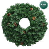 Christabelle 61cm Christmas Wreath Yuletide Glow with Pine Cones and LED Lights Front Door Dec WRH-SJ3-24I