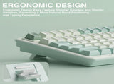 SOLAKAKA SK90 75% Compact Wireless Keyboard with Independent Number PadGreen & White V1300-SK90-GREEN-WHITE
