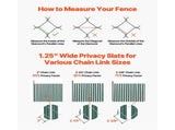 Bottom Locking Privacy Slats, Single-Wall Vertical Bottom-Locking Slats for Chain-Link Fence, V952-DBYSBTDBPE5FG3HV0V0