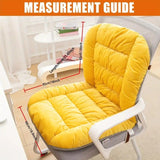 Winter Thick Fleece Seat & Back Cushion Set - 90cm Sofa Office Chair Warmer V1232-BGYD002