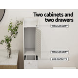 Artiss Bathroom Toilet Storage Cabinet Laundry Tallboy Cupboard Slim Corner FUR-V-BATH-118-WH