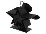 Stove Fans 4 Blades Heat Powered Low Noise High Temperature Resistant Fireplace Fan for HomeBlack V1294-YM0714-3113210211111