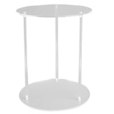 Clear Acrylic Plant Stand Round Top Corner Holder Planter Flower Pot Display Rack for Home Living V1294-YM0901-3115240041111