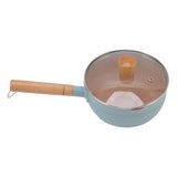 Sauce Pan Stick Proof Aluminum Alloy Multi Functional Milk Pot with Wooden Handle for Induction Gas V1294-YM0512-3118220271612