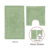 2200GSM 2 Pce Axel 100% Cotton Bath Mat Set Moss Green V442-UNA-BATHM-AXEL-MOSSGREEN-SH
