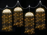 Jingle Jollys Christmas Lights Solar Jellyfish 4Pcs Garden Decorative Warm White XMAS-JLF-224LED-4PC-WM