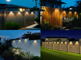 Solar Powered Outdoor Fence Light, Warm White Decorative Garden Rail Light with Auto On/Off, Easy V1341-ZY-B98JLB8Z-3PCS-WARMLIGHT