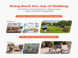 Dog Wheelchair for Back Legs, Lightweight 2 Wheels Pet Wheelchair, Height, Width & Length V952-CWLYLLSTDHXL2W9B4001V0