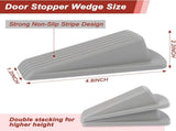 30 Pcs Door Stoppers for Bottom of Door Rubber Door Stop Wedge with Holder Doorstop for Home Office V1258-DP02-C-690