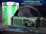 10000mAh Solar-Powered Emergency Radio with Flashlight V1142-LP601099611690254