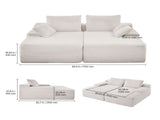 210 cm Oversized Double Chaise Lounge, Corduroy Fabric Sectional Sofa, Cozy Deep Seat Loveseat Sofa V952-CGBYSRSFYSS8Y3HFQ001V0