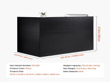 Reception Desk, 1400 x 800 x 1200 mm L-Shaped Front Counter Table, Office Reception Counter with V952-YBQTLX1CDCCJ185MFV0