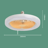 Ceiling Fan Light 30W ABS Housing 9.8in 2 in 1 White E27 LED Mini Lighting Ceiling Fan for Living V1294-YM0703-3114230020911