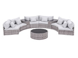 Gardeon 6 Seater Outdoor Sofa Set 9PCS Table Chair Set Garden Rattan Patio Furniture ODF-SOFA-9PC-RTA-GE