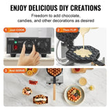 VEVOR Commercial Waffle Maker, 1400W Egg Pancake Baker Machine, Non-Stick Stainless Steel Egg V952-SYQPHFBJDP1PGYHUZV3