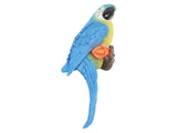 Parrot Ornament Half Face Bird Figurine Resin Sculpture for Tree Wall Living Room Balcony Garden V1294-YM0901-3111250018112