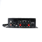 Audio Power Amplifier Stereo Speaker BluetoothAmp Receiver with Power Supply,Remote Control,FM V1366-AZ2-W-07721