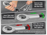 SEDY 4Pcs Metal Nut Splitter Kit Pressure Nut Cracker Remover Extractor Tool V465-82054