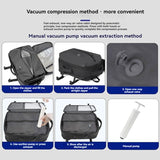 Grey 35L Vacuum Compression Travel Backpack with Manual Air Pump, Shoe Zone and 15.6" Laptop House V888-ELOSUNG55193-4