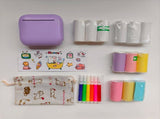 Purple X6 Mini Portable Bluetooth Instant Photo & Note Printer for Students - Deluxe 20-Piece Gift V888-ELOSUNG42684