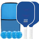 2-Player Pickleball Paddle Set, Durable Glass Fiber Pickleball Racquets with Comfort Grip, Includes V1265-AU-128-SHENLAN