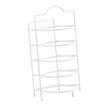5 Tier Dish Storage Rack Food Preparation Serving Stand Kitchen Plate Organizer for Hot Pot Family V1294-YM0901-3118250143311