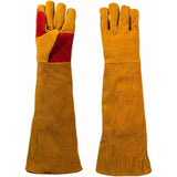 23.6 Inch Long Sleeves Leather Welding Gloves for Men, Heat Resistant Barbecue Stove Fire Gloves, V1369-AZ3-W-18936