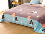 Throw Blanket Cartoon Pattern Thickened Air Conditioning Blanket for Home Bedroom Office Travel V1294-YM0716-3117220121919