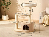 Nordic Grey Felt Cat Tree V1408-CR-63-BE