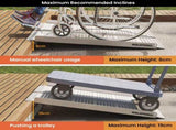 EQUIPMED 91cm Portable Folding Aluminium Access Ramp, 272kg Rated, for Wheelchair, Mobility Scooter, V219-HELRMPEQ09SA
