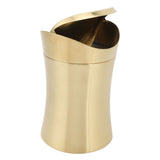 Countertop Trash Can 304 Stainless Steel Desktop Waste Garbage Bin Tiny Waste Basket with Lid for V1294-YM0901-3117240265411