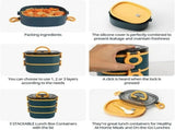 Lunch Box, Stackable 3 Layerss, Portable Large Capacity Leakproof Bento Box, Food V1369-AZ3-W-15303