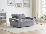Single-seater sofa bed, equipped with USB ports and a phone holder - Beige V1316-W2564P462078