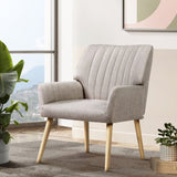 Artiss Armchair Fabric Beige Sebastini UPHO-C-ARM-5098-BG