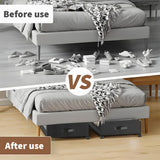 Gray Square Under-Bed Storage Rack with Wheels Sturdy Easy to Move for Bedroom AU V201-QHGMMOREONE044