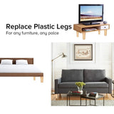 4/6/8 Inch Solid Wood Furniture Legs Dresser Legs Sofa Replacement Legs, Mid Century Couch Legs for V1369-AZ3-W-12506