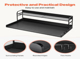 Washer Dryer Countertop with Shelf 54"x27" Wooden Washer Dryer Cover Black V952-XYTM54INCHHSDRLVGV0